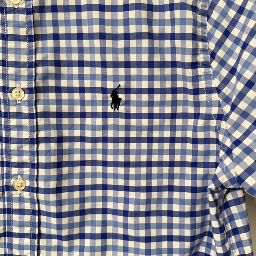 Ralph Lauren Blue and White  Big Boys Shirt